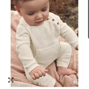 Carter's Baby Organic Cotton Sweater Knit Pullover Set in Cream